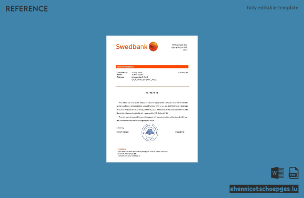 Lettland Swedbank Referenzbeispiel Vorschau